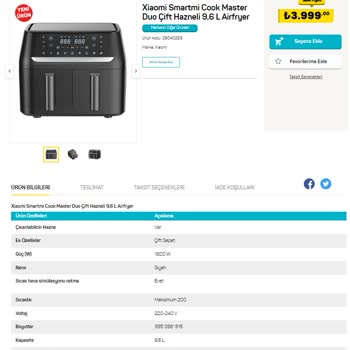 A101 Xiaomi Airfryer Diye Farklı Ürün Satıyor