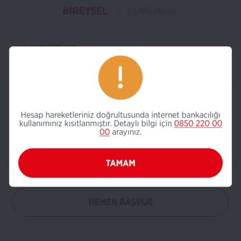 Ziraat Bankası Mobil Hesap Hareketleri Doğrultusunda İşlem Kısıtı Getirildi