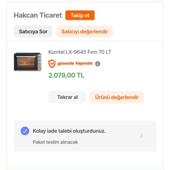 Kumtel Piliç Çevirmeli Fırın Pas