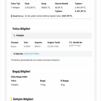 THY Uçak Bileti Rötarı