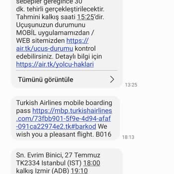 THY Uçak Bileti Rötarı