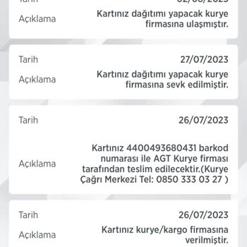 Ziraat Bankası Kart Gönderim Sorunu