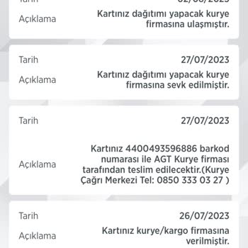 Ziraat Bankası Kart Gönderim Sorunu
