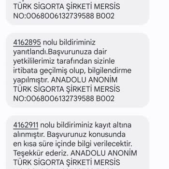 Anadolu Sigorta Çekici Hizmeti Sunamıyor.