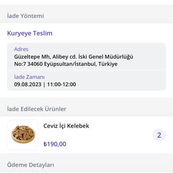 Getir Kurtlu Ürünün İadesini Yapmıyor