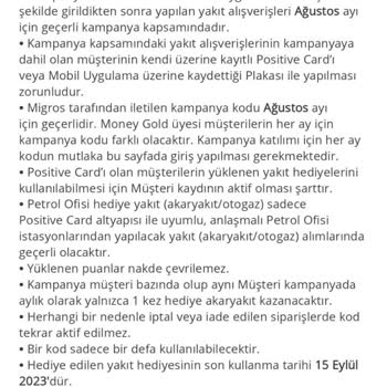 Petrol Ofisi Money Gold Kampanyam Heba Oldu