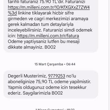 Millenicom Haber Verilmeksizin Fatura Değişikliği