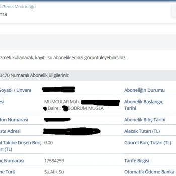 MUSKİ Bodrum Abonelik İptal Etmiyor