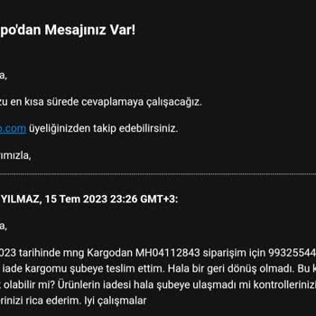 Morhipo.com İade Takipsizliği