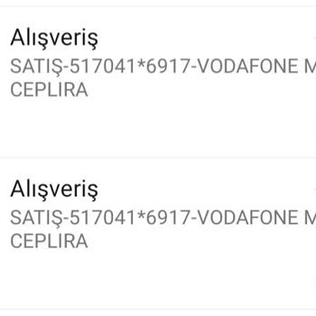 Vodafone Yanımda Uygulamasına Kayıtlı Kartımdan Bilgim Dışı Para Çekilmesi.