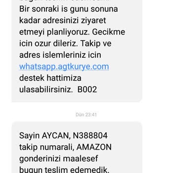 AGT Kurye (aynigunteslim.com) Adrese Gitmeden İadeye Gönderilen Kargolar