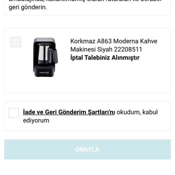A101 Kapıda Korkmaz Moderna Kusurlu Ürün İadesi!
