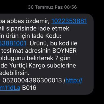 Boyner Para İadesi Yapılmıyor