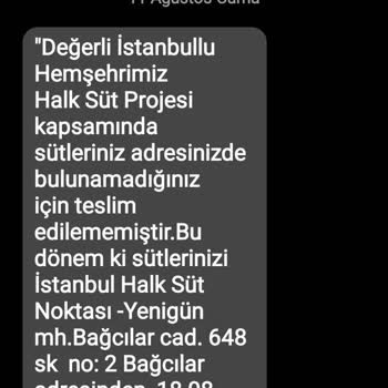 İBB - İstanbul Büyükşehir Belediyesi Halk Süt Teslimatı