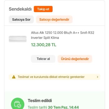 Altus Marka Klimamın Takılmaması