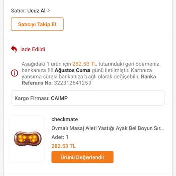 Trendyol Teslim Edilmeden İade Edebilirsiniz Dilen Ürün Hk.