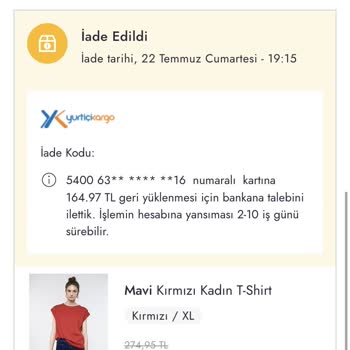 Boyner Para İadesinin Yatmaması