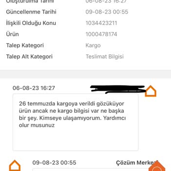 Koçtaş Ürün Teslimatı Yapılmadı