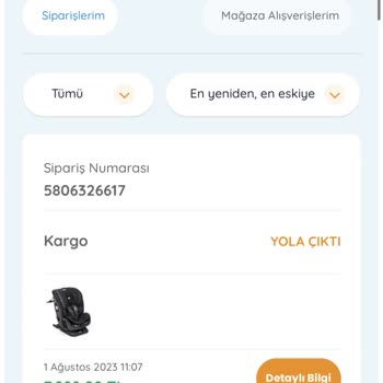 Ebebek'ten Araba Koltuğu İçin Teslimat Sorunu
