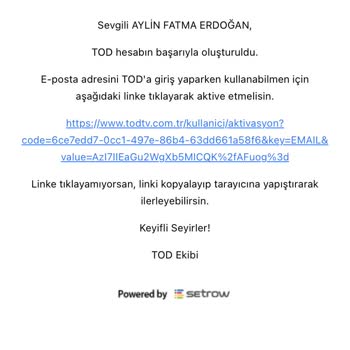 Tod TV Paket Üyeliğim Görünmüyor