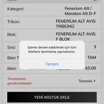 Passolig Uygulaması Üzerinden, Pasaport No İle Bilet Tanımlama Hatası