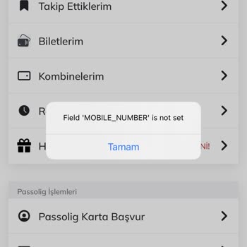 Passolig Uygulaması Üzerinden, Pasaport No İle Bilet Tanımlama Hatası