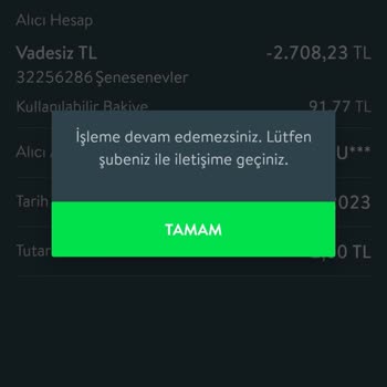 TEB Bankası İşleme İşlem Yapamıyorum