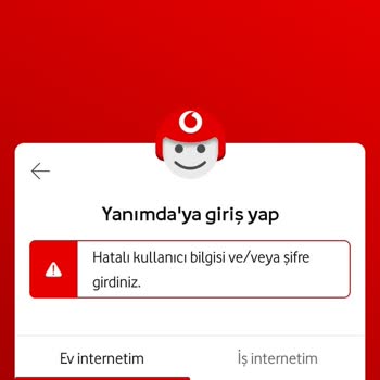 Vodafone Yanımda Giriş Hatası