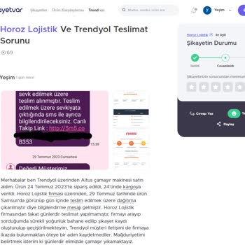 Trendyol Çalıştığı Firma Teslimat Sorumsuzluğu! 19 Gündür Teslimat Yok