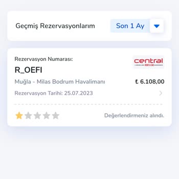 Central Rent A Car Haksız Yere Kazanç