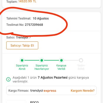 Trendyol Express Tarafından Teslim Edilmeyen Kargo