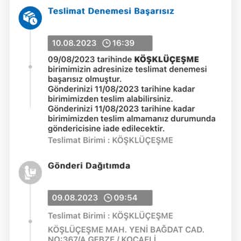 MNG Kargo Satılan Ürünün Teslim Edilememesi