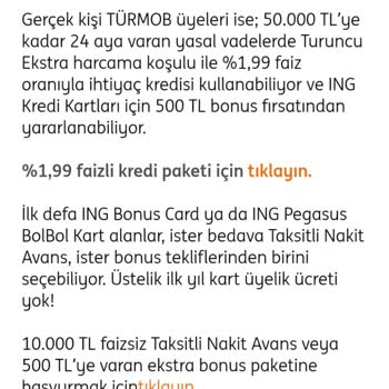 ING 1,99 İle TÜRMOB Üyesi Sigortalı Malı Müşavirlere Kredi Kampanyası