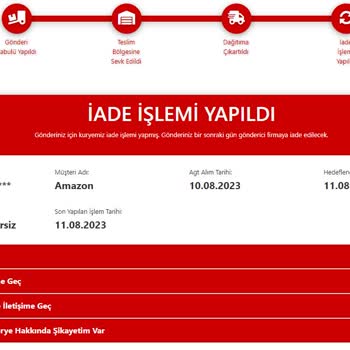 Amazon Sipariş Ve Teslimat Süreci Sorunu