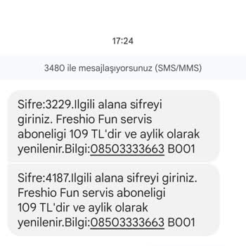 Freshiofun Haksız Servis Ücreti