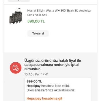 Hepsiburada Parasını Aldığı Ürünü Göndermedi!