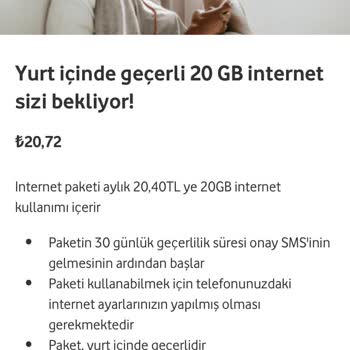 Vodafone Yanımda Hayali Ek Paket Satıyor