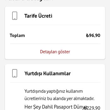 Vodafone Haksız Fatura Yansıtması
