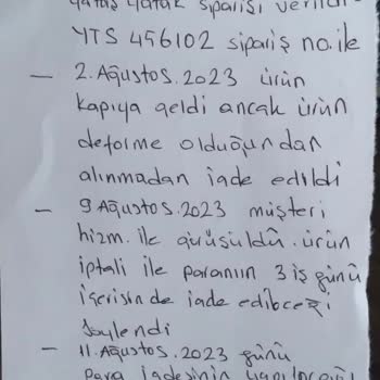 Yataş Ürünümün Para İadesi Yapılmıyor // 14 Gün Cayma Süresine Rağmen
