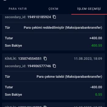 Rilabet Çekim Talebimi İptal Ediyor