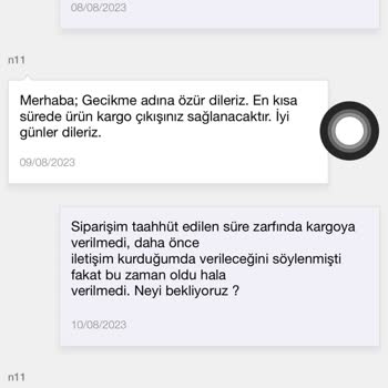 N11.com Sattığı Ürünü Kargolamıyor