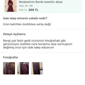 Dolap Ürünlerimin İade İtirazını Almıyor