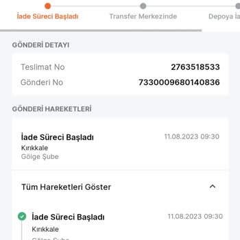 Trendyol Express Gereksiz İade İşlemi