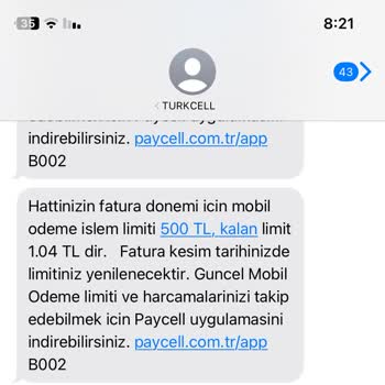 Turkcell Mobil Ödeme Limit