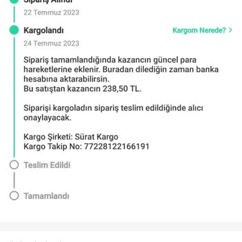 Sürat Kargo Kargoda Ürünüm Kayboldu