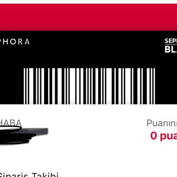 Sephora Kart Puan Silinmesi