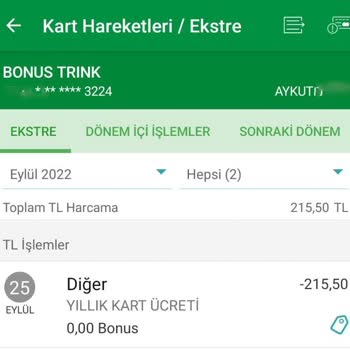 Garanti BBVA Yıllık Kart Ücreti İadesi