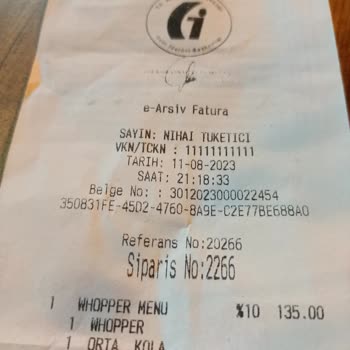 Burger King Gecikme Umursanmama Dikkatsizlik
