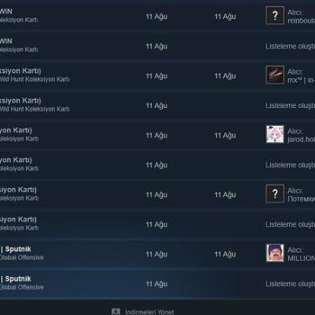 Steam Da Tüm Envanterim İznim Olmadan Satılmış