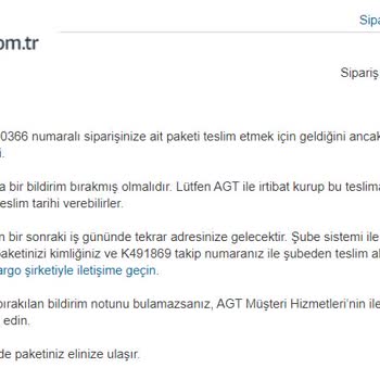 AGT Kargo Ve Amazon Ürün Teslim Sorgunu